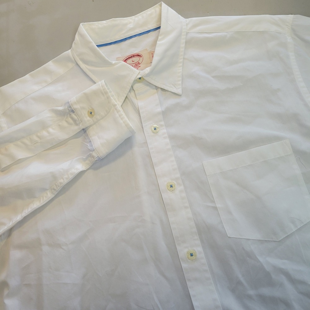 Brooks‎ Brothers Est 1818 Mens White Cotton X Slim Fit Button Down Shirt Large